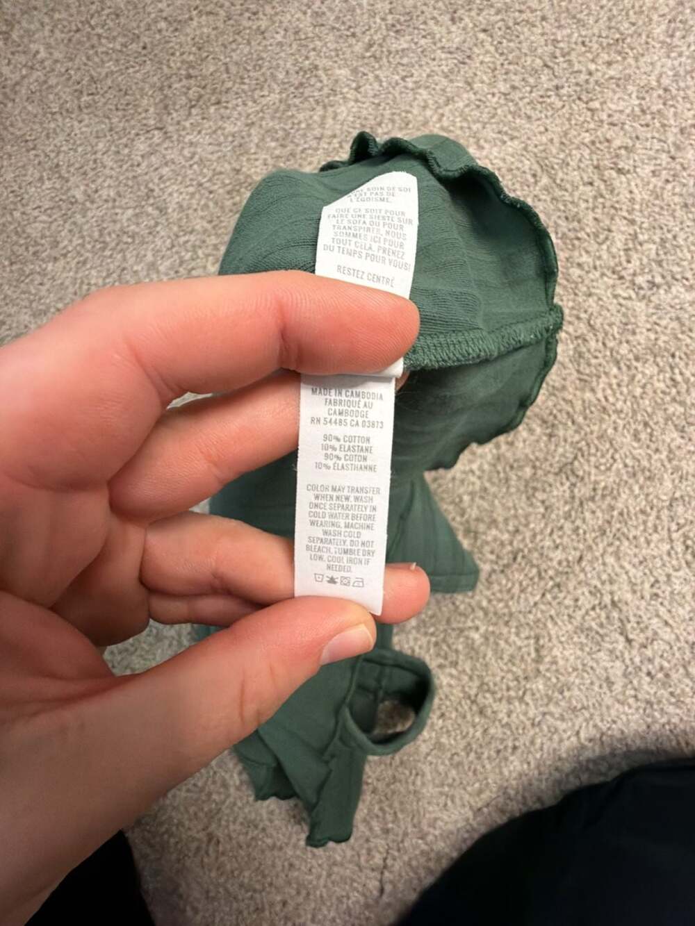OFFLINE by Aerie OG Original Ribbed Crop Tank Top Green Size XL - Picture 3 of 3